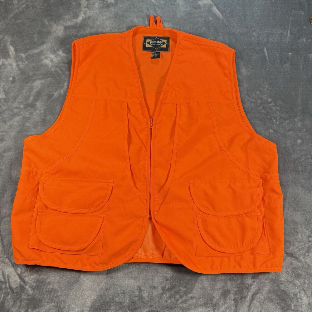 Master Sportsman Men's Blaze Orange Hunting Vest Size XXL